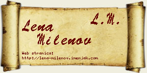 Lena Milenov vizit kartica